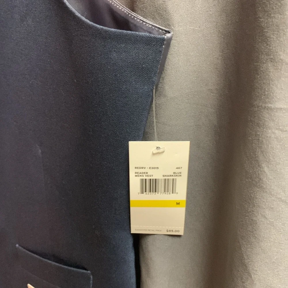Perry Ellis‎ Portfolio Men's Blue 5-Button Suit Vest NWT